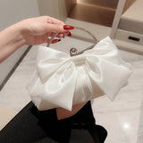 Satin bow bag