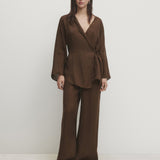 Natasha Brown Linen Set