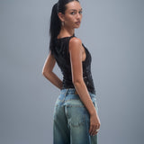 Angela sequin top