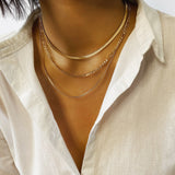 Triple-layered Cuban Chain Necklace