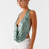 Babi Sequin Top