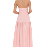 Gingham Strapless Waist Maxi Dress