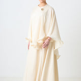 Ruffle poncho - Cream