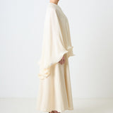 Ruffle poncho - Cream