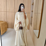 Ruffle poncho - Cream